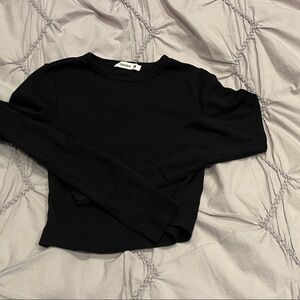 TERRANOVA Black Long Sleeve Women's cropped top SMALL